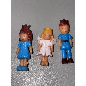 Vintage Polly Pocket Set of 3 Dolls Figures Midge Doll House Minis Collectible